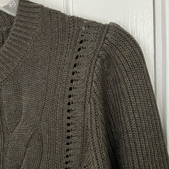 French Connection Lissie Cable Knit Cardigan Women’s Small Soft Cozy Preppy New - Picture 8 of 14
